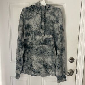 Gray Tie-Dye Hoodie for Men